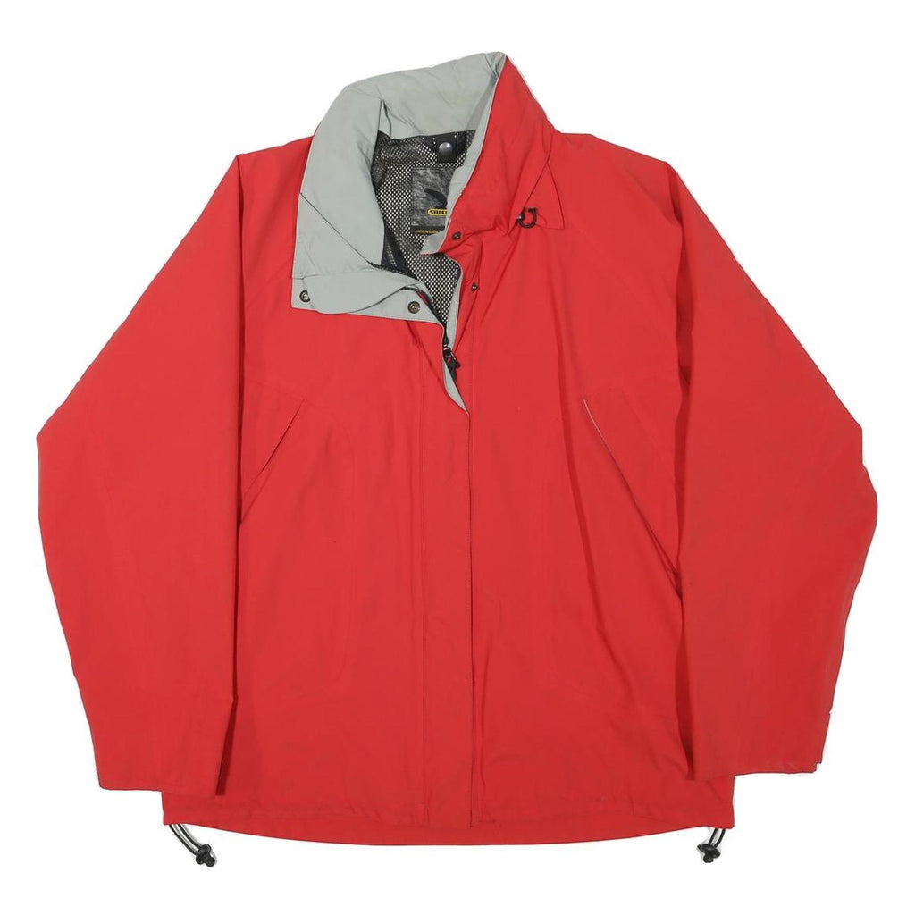 SALEWA Womens Red Jacket UK 16 Polyester Blend Zip Outdoor Waterproof
