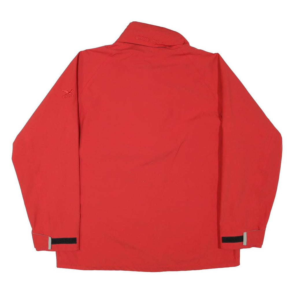 SALEWA Womens Red Jacket UK 16 Polyester Blend Zip Outdoor Waterproof