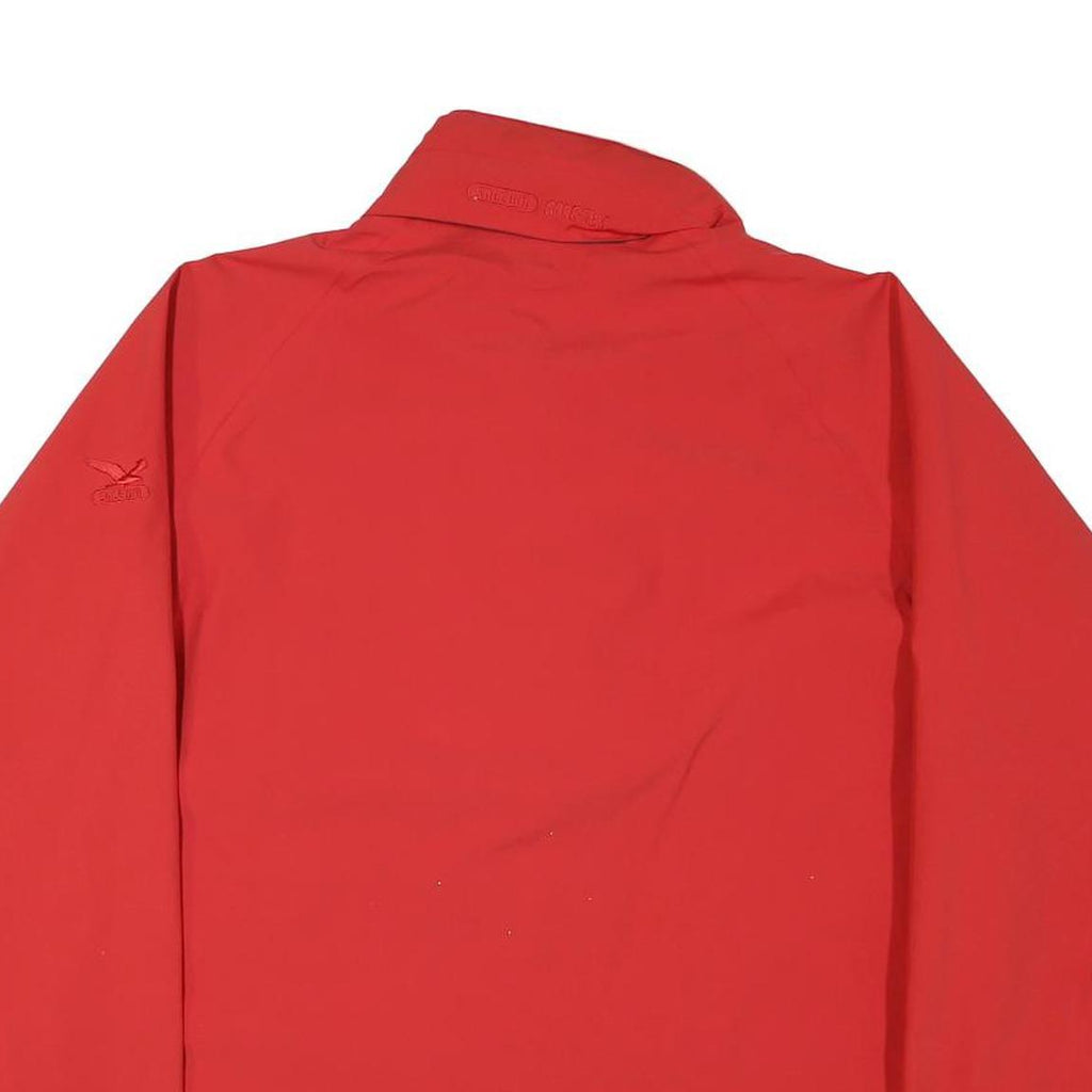 SALEWA Womens Red Jacket UK 16 Polyester Blend Zip Outdoor Waterproof