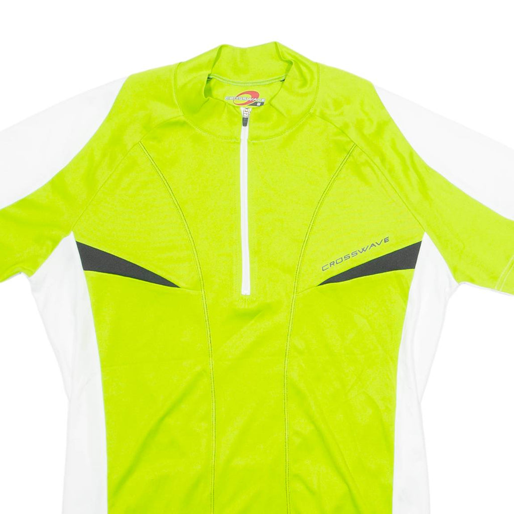CROSSWAVE Cycling Mens Jersey Green 1/4 Zip M