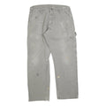 DICKIES Mens Cotton Blend Grey Regular Straight Trousers W32 L30 Workwear