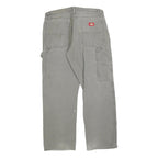 DICKIES Mens Cotton Blend Grey Regular Straight Trousers W32 L30 Workwear