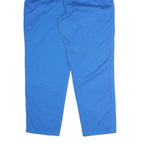 HUNT Womens Cotton Blend Blue Regular Fit Straight Leg Trousers W28 L30 Casual