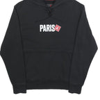 AIR JORDAN Mens Black Paris Pullover Hoodie XS Cotton Blend Casual Sweatshirt