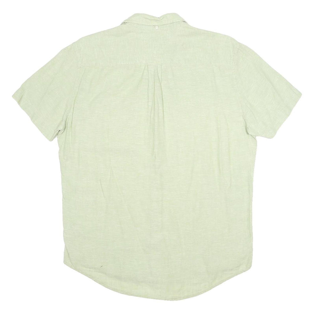 TOMMY HILFIGER Mens Light Green Shirt M Casual Summer Linen Blend