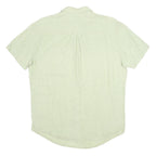 TOMMY HILFIGER Mens Light Green Shirt M Casual Summer Linen Blend