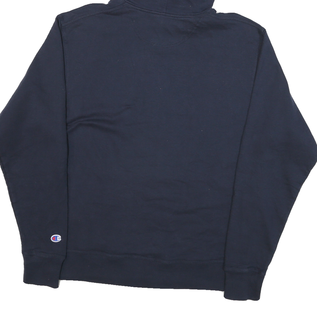 CHAMPION Mens Navy Blue Hoodie M Cotton Blend Pullover Casual Sportswear