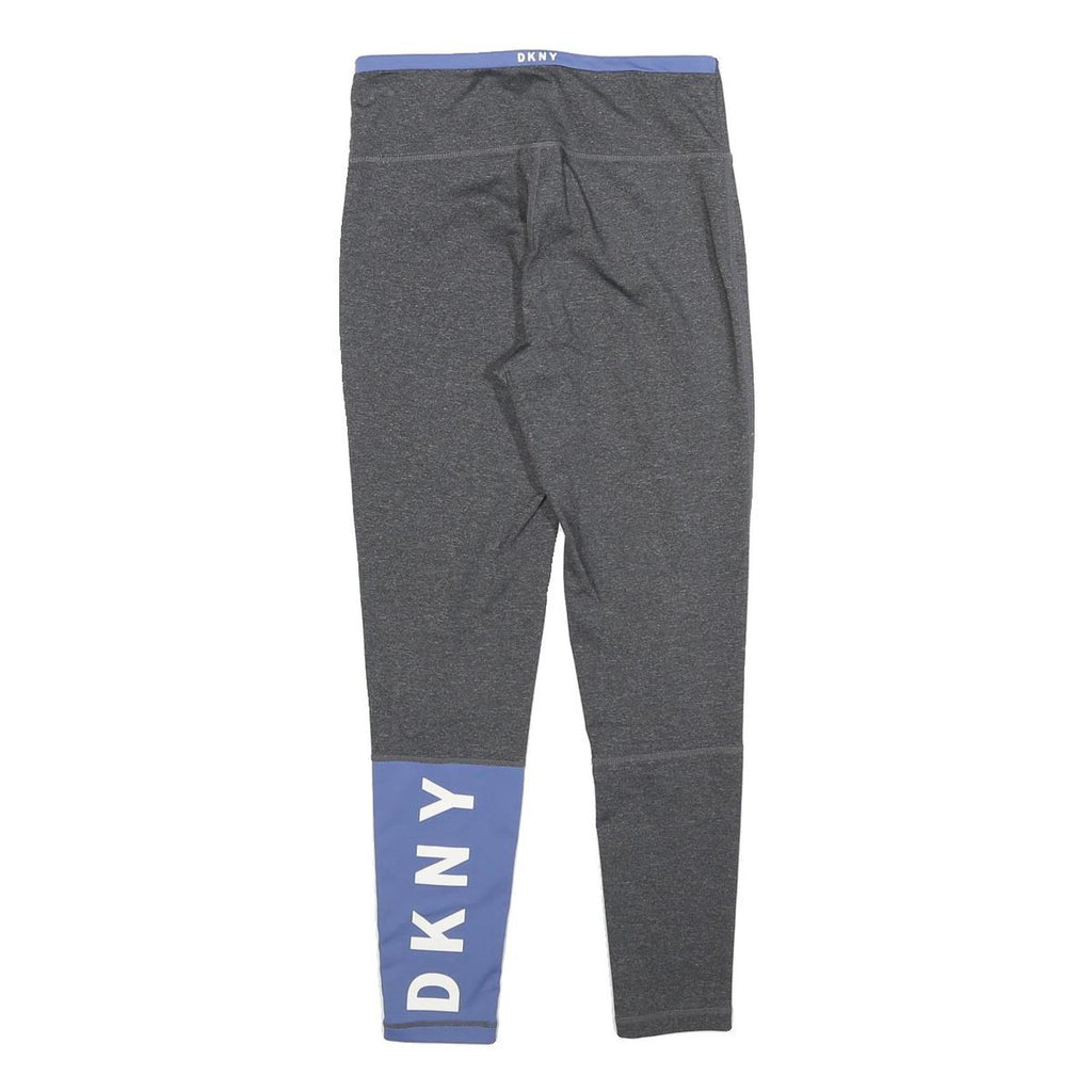 DKNY Womens Joggers Grey & Blue XS W22 L24 Slim Tapered Leg DKNY Logo