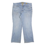 7 FOR ALL MANKIND Womens Light Blue Regular Fit Flared Denim W34 L28 Cotton