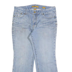 7 FOR ALL MANKIND Womens Light Blue Regular Fit Flared Denim W34 L28 Cotton