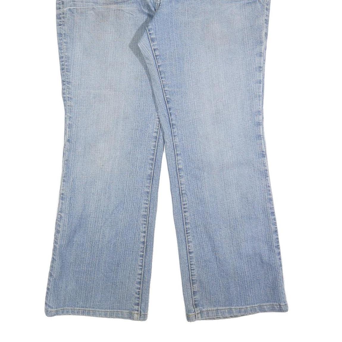 7 FOR ALL MANKIND Womens Light Blue Regular Fit Flared Denim W34 L28 Cotton