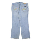 7 FOR ALL MANKIND Womens Light Blue Regular Fit Flared Denim W34 L28 Cotton