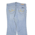 7 FOR ALL MANKIND Womens Light Blue Regular Fit Flared Denim W34 L28 Cotton