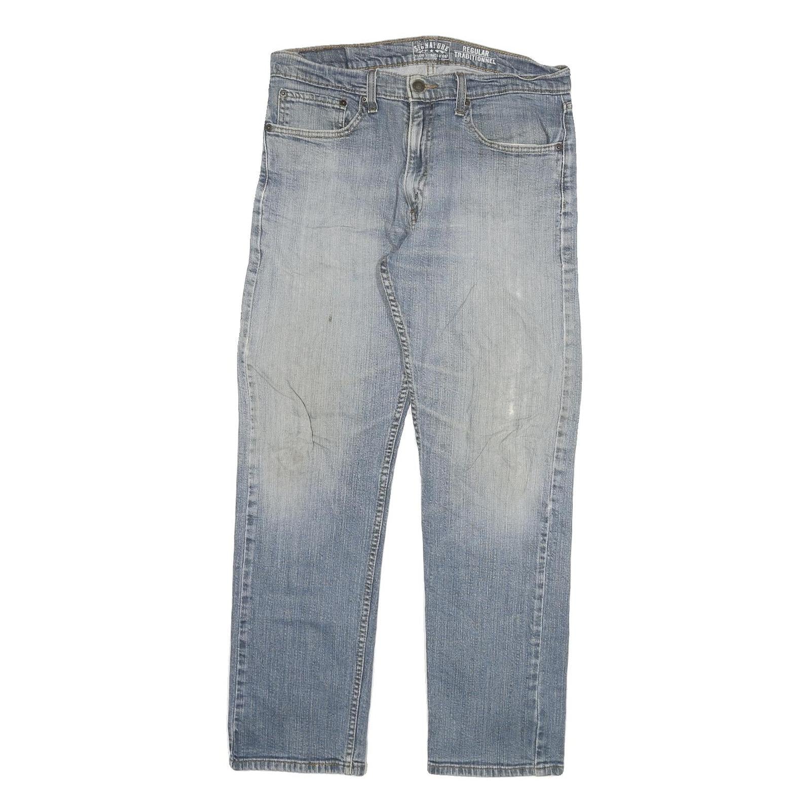 LEVI'S Mens Regular Fit Light Blue Denim Jeans W32 L29 Zip Closure Classic Style