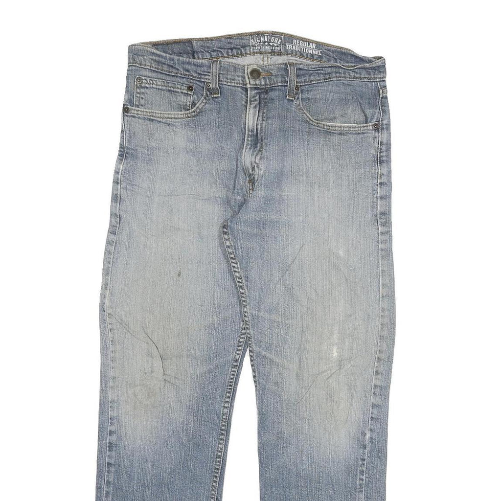 LEVI'S Mens Regular Fit Light Blue Denim Jeans W32 L29 Zip Closure Classic Style