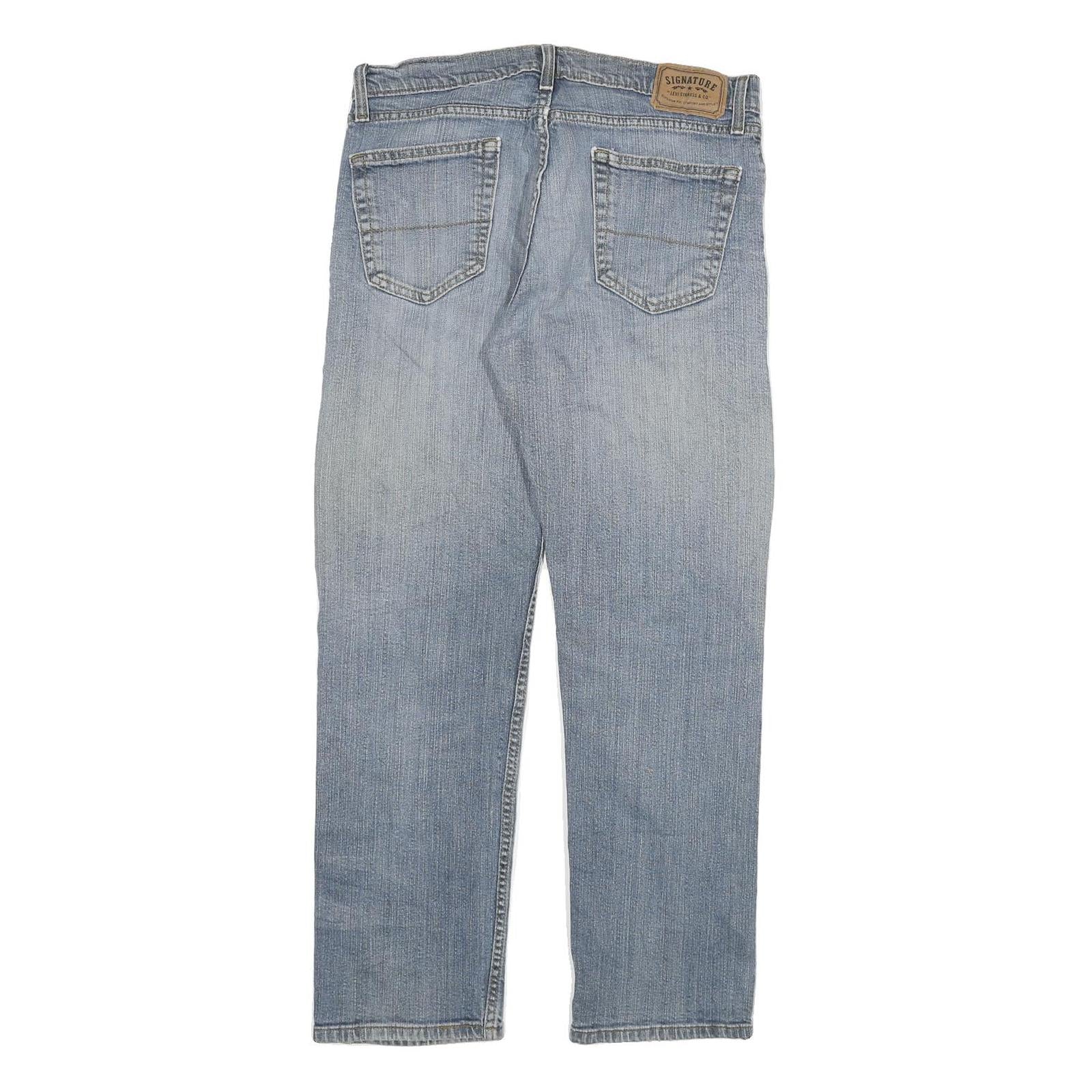 LEVI'S Mens Regular Fit Light Blue Denim Jeans W32 L29 Zip Closure Classic Style