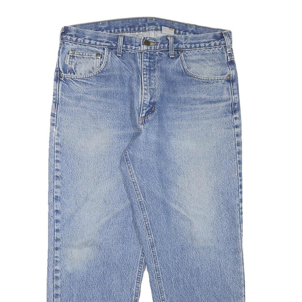 CARHARTT Mens Jeans Blue Relaxed Straight Denim Medium W34 L26 Workwear Casual