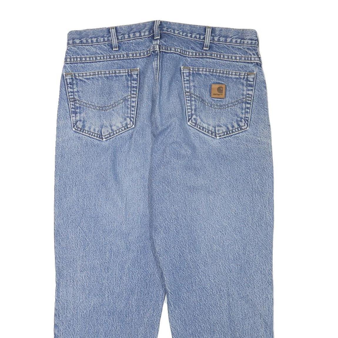 CARHARTT Mens Jeans Blue Relaxed Straight Denim Medium W34 L26 Workwear Casual