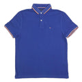 TOMMY HILFIGER Mens Blue Short Sleeve Polo Shirt M Classic Cotton Blend