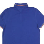 TOMMY HILFIGER Mens Blue Short Sleeve Polo Shirt M Classic Cotton Blend