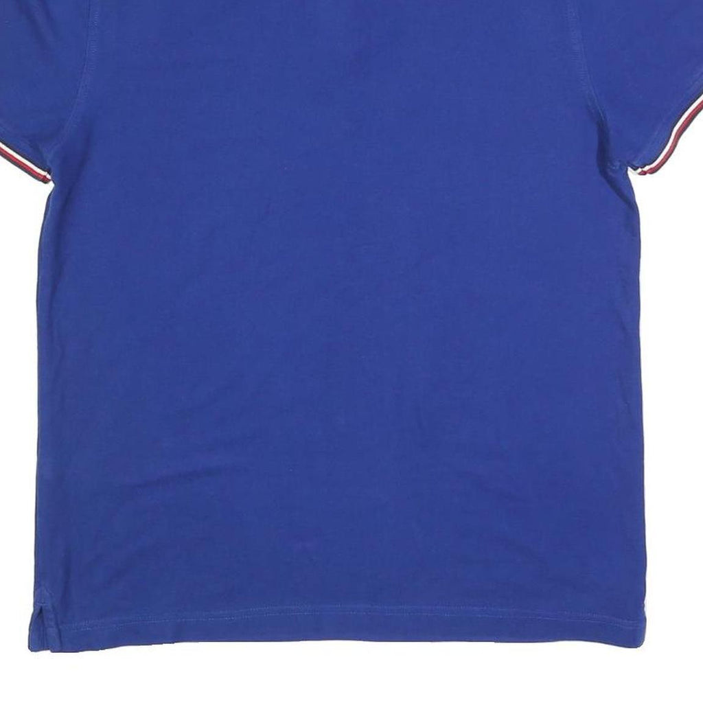 TOMMY HILFIGER Mens Blue Short Sleeve Polo Shirt M Classic Cotton Blend