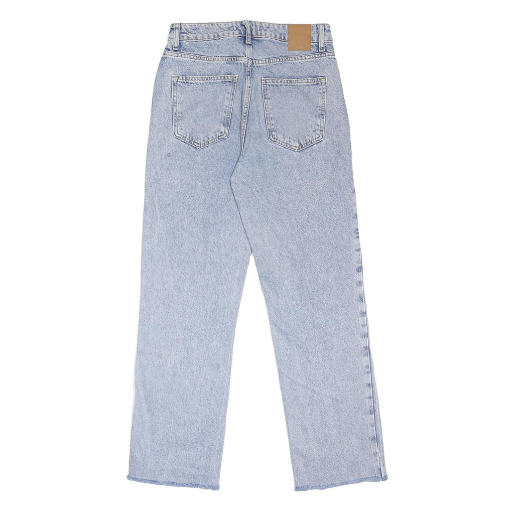 ZARA Womens Classic Light Blue Denim Jeans W28 L29 Slim Fit Cotton Blend Zip