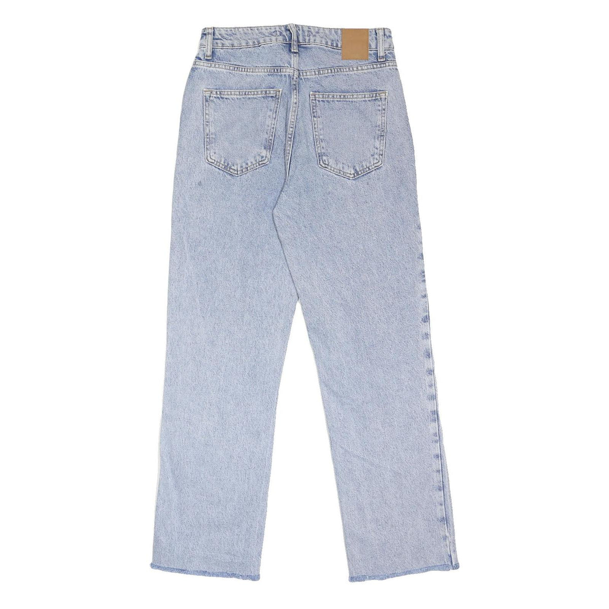 ZARA Womens Classic Light Blue Denim Jeans W28 L29 Slim Fit Cotton Blend Zip