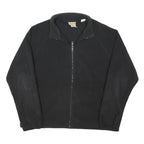 TIMBERLAND Mens Black Zip Jacket XL Polyester Blend Plain Casual Outdoor Warm