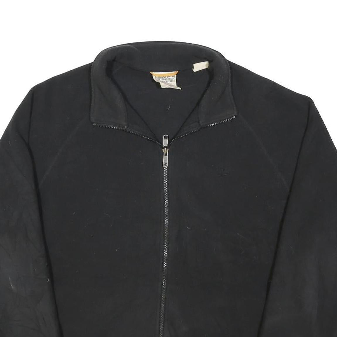 TIMBERLAND Mens Black Zip Jacket XL Polyester Blend Plain Casual Outdoor Warm