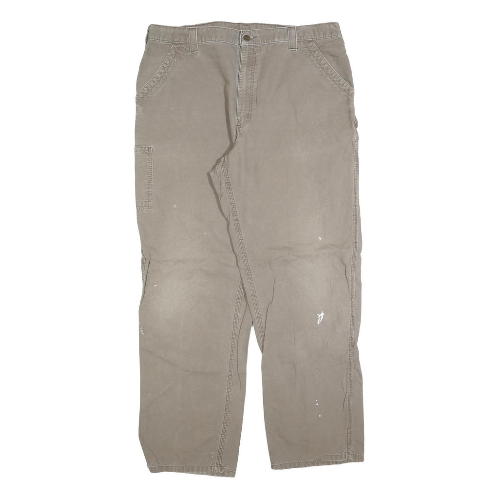CARHARTT Mens Cotton Blend Relaxed Straight Trousers W40 L34 Workwear Utility