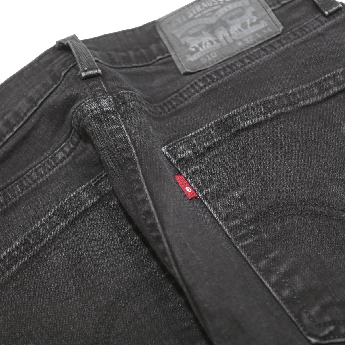 LEVI'S 510 Mens Jeans Black Slim Skinny Denim Medium W32 L31 Stretch Cotton