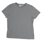 CALVIN KLEIN Mens Grey Plain T-Shirt L Short Sleeve Crew Neck Casual Wear