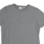 CALVIN KLEIN Mens Grey Plain T-Shirt L Short Sleeve Crew Neck Casual Wear
