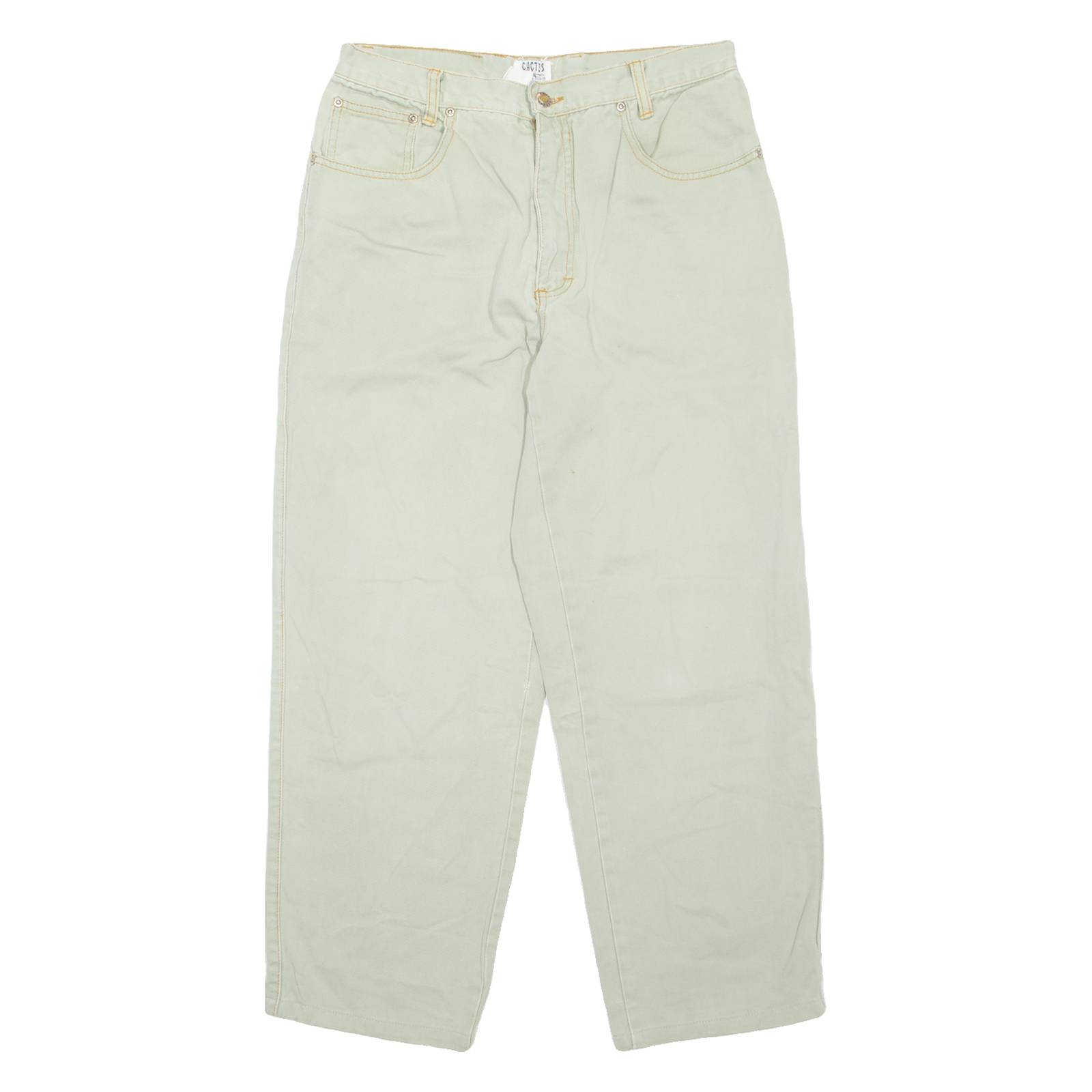 CACTUS Womens Jeans Green Regular Tapered W28 L26