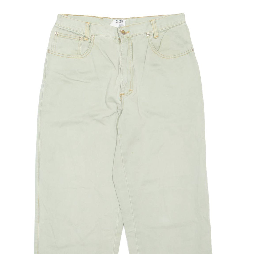 CACTUS Womens Jeans Green Regular Tapered W28 L26