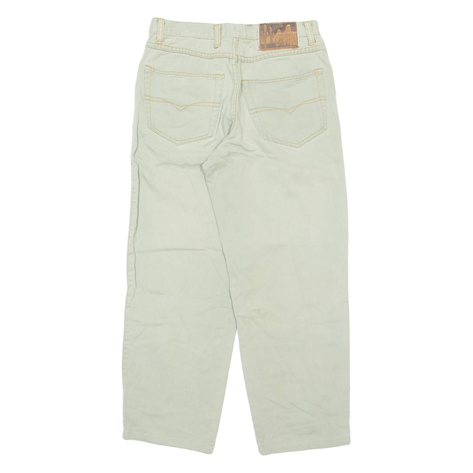 CACTUS Womens Jeans Green Regular Tapered W28 L26