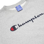 CHAMPION Mens Grey Cotton Blend Crew Neck S Sweatshirt Logo Print Pullover