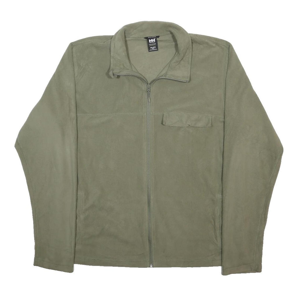 HELLY HANSEN Mens Green Jacket 2XL Polyester Zip Lightweight Casual Outdoor