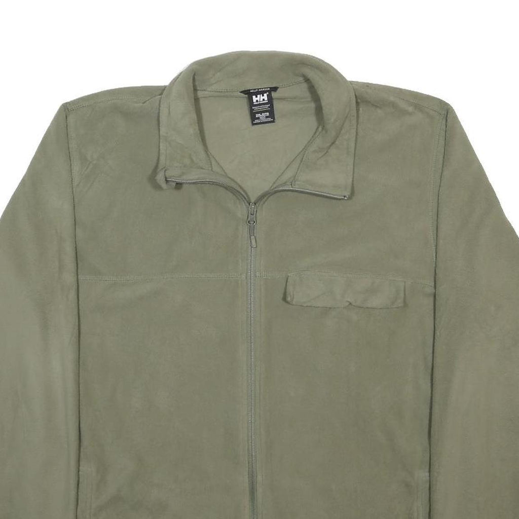 HELLY HANSEN Mens Green Jacket 2XL Polyester Zip Lightweight Casual Outdoor