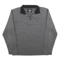 HARLEY DAVIDSON Mens Grey Plain Pullover Crew Neck Basic Knit M Jumper Polyester