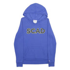 CHAMPION Womens Blue SCAD Print Pullover Hoodie M Cotton Blend Casual