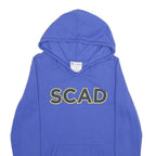 CHAMPION Womens Blue SCAD Print Pullover Hoodie M Cotton Blend Casual