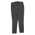 CALVIN KLEIN JEANS Womens Slim Black Denim Raw W28 L25 Slim Fit Button Fly