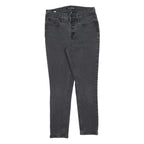 CALVIN KLEIN JEANS Womens Slim Black Denim Raw W28 L25 Slim Fit Button Fly