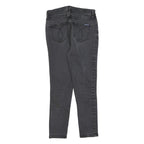 CALVIN KLEIN JEANS Womens Slim Black Denim Raw W28 L25 Slim Fit Button Fly