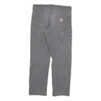 CARHARTT Mens Cotton Blend Grey Relaxed Fit Straight Trousers W30 L27 Workwear