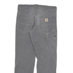CARHARTT Mens Cotton Blend Grey Relaxed Fit Straight Trousers W30 L27 Workwear