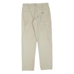 DICKIES Mens Cotton Blend Beige Regular Fit Straight Leg Trousers W30 L30