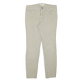 DICKIES Womens Slim Beige Cotton Blend Trousers W29 L28 Zip Closure Classic Fit