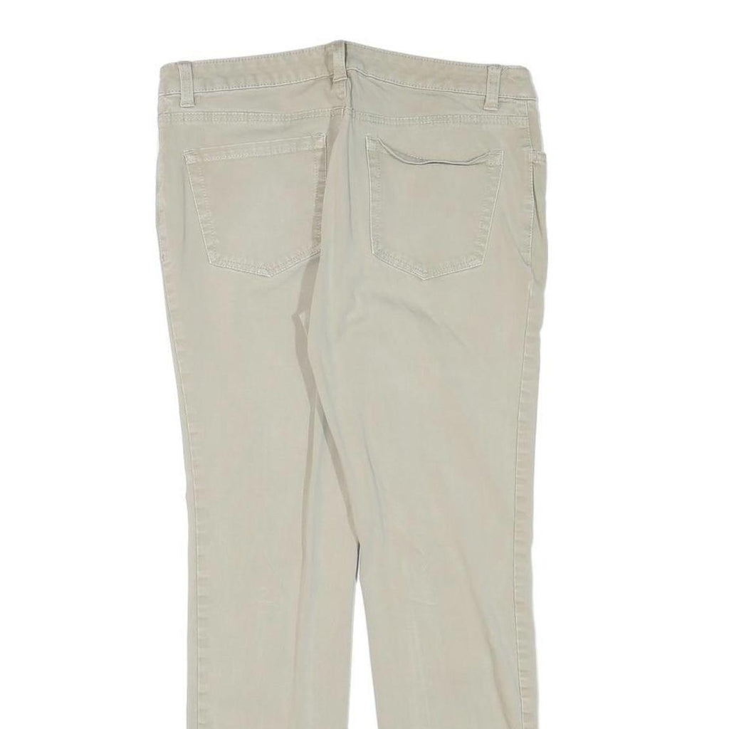 DICKIES Womens Slim Beige Cotton Blend Trousers W29 L28 Zip Closure Classic Fit